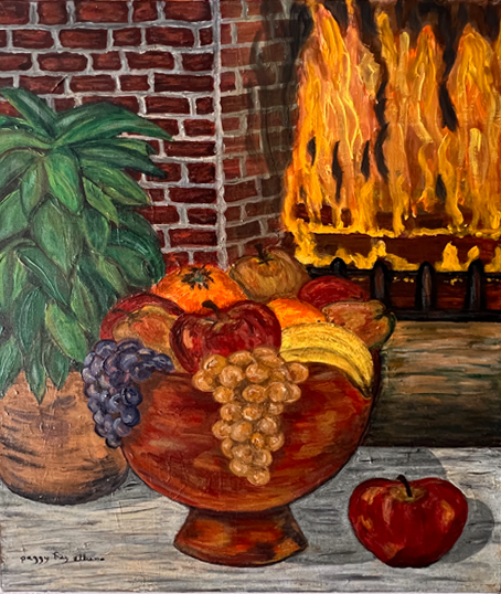 Fruit Bowl by Fireplace